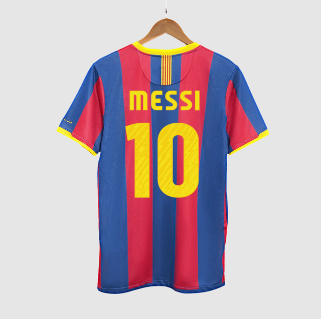 Retro Jersey MESSI #10 A.INIESTA #8 PUYOL #5 Barcelona Retro Jersey Home Soccer Shirt 2010/11