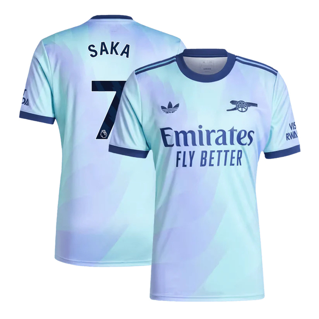 SAKA #7 Arsenal Third Away Soccer Jersey 2024/25