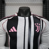 Juventus Long Sleeve Jersey Home Football Shirt 2025-26-Player version