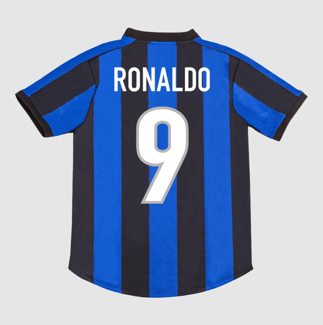 RONALDO #9 Inter Milan Retro Jersey Home Soccer Shirt 1999/00