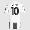 YILDIZ #10 Juventus Jeep x Visit Detroit Sponsor Home Soccer Jersey 2025/26 Black&White