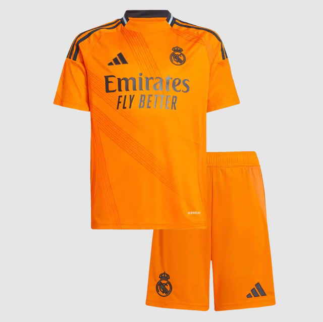 Kid's Real Madrid Away Soccer Jersey Kit (Shirt+Shorts) 2024/25
